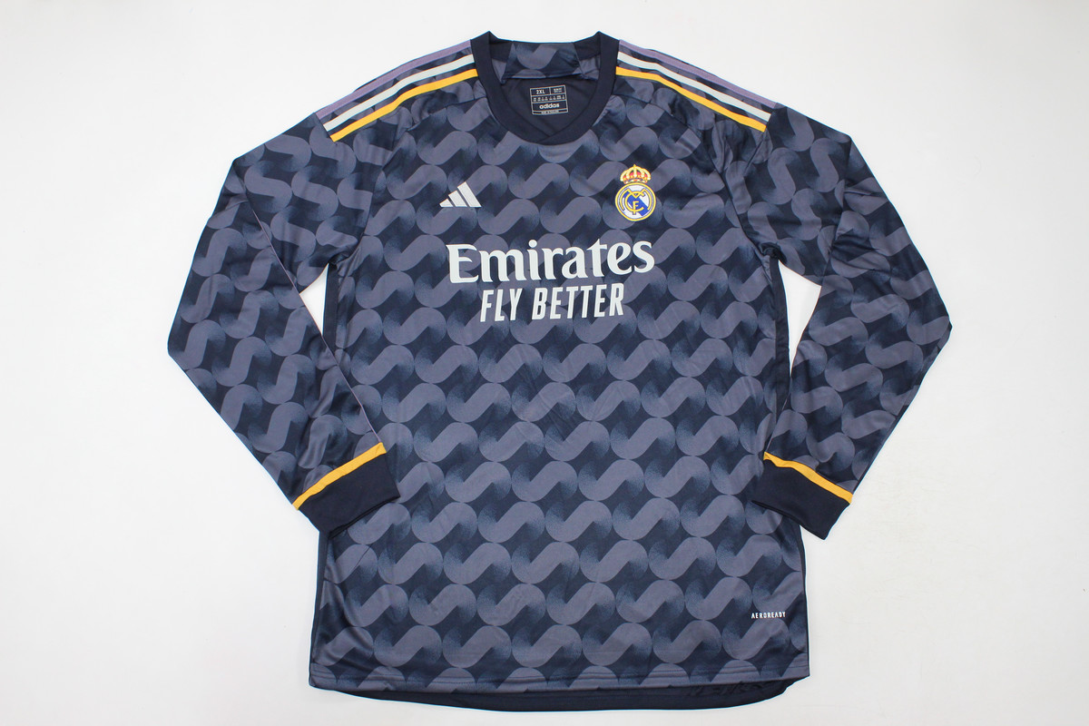 AAA Quality Real Madrid 23/24 Away Black/Grey Long Jersey